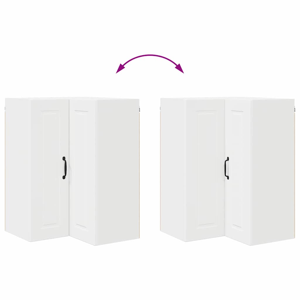 Küchenwandschrank mit Regal Weiß 57 x 57 x 80 cm Holzwerkstoff