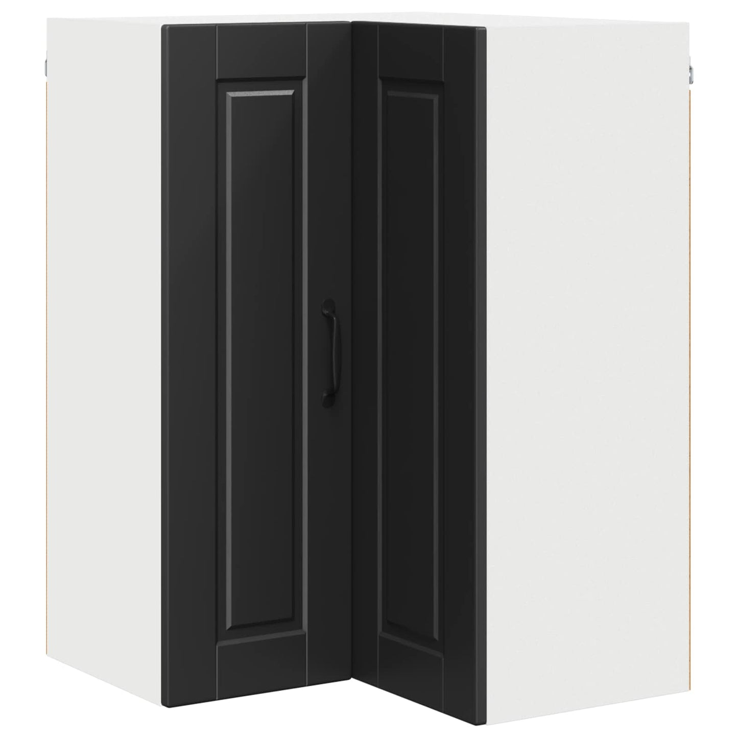 Wand-Eckschrank PORTO Schwarz 57 x 57 x 80 cm Holzwerkstoff