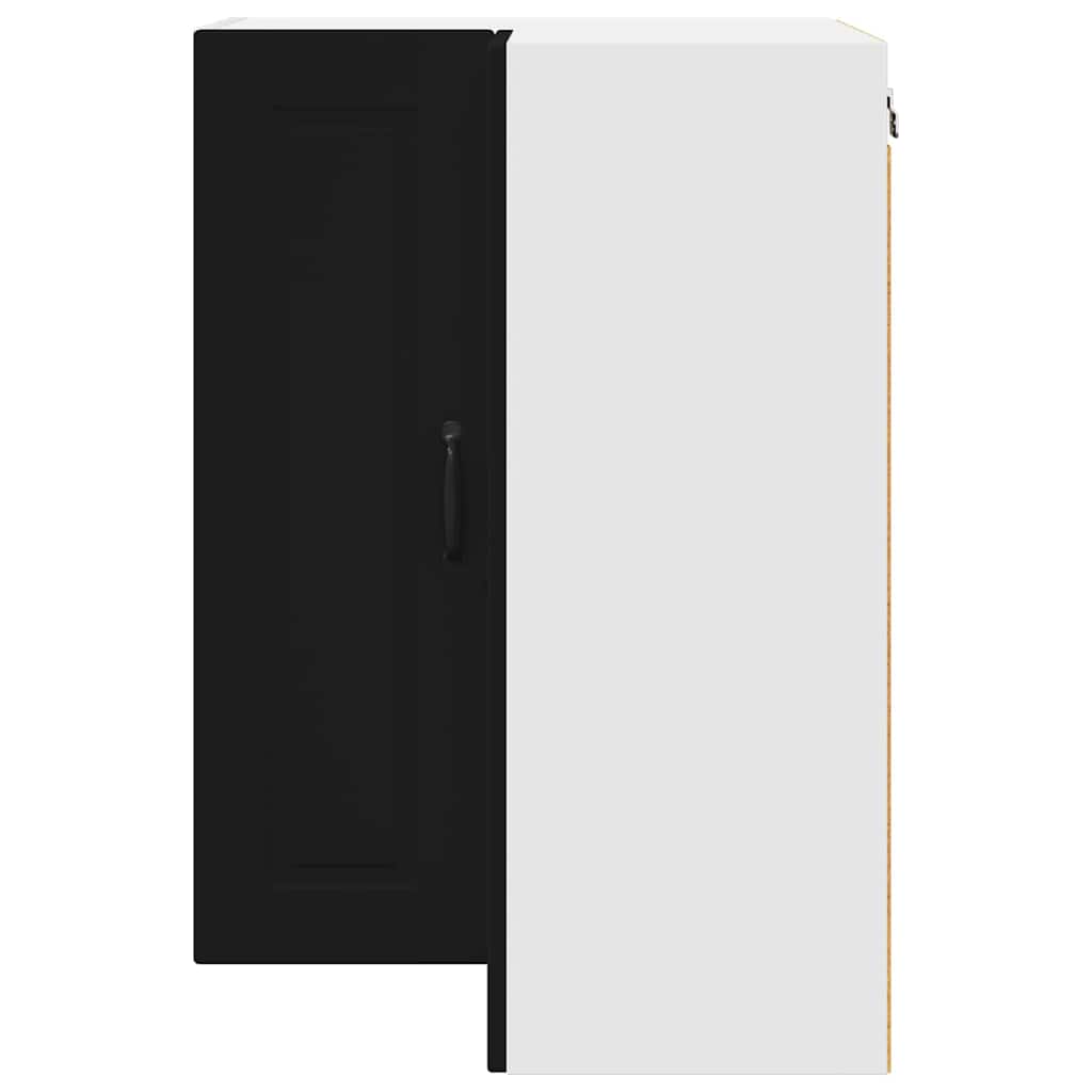 Küchenwandschrank mit Tür Schwarz 57 x 57 x 80 cm Holzwerkstoff