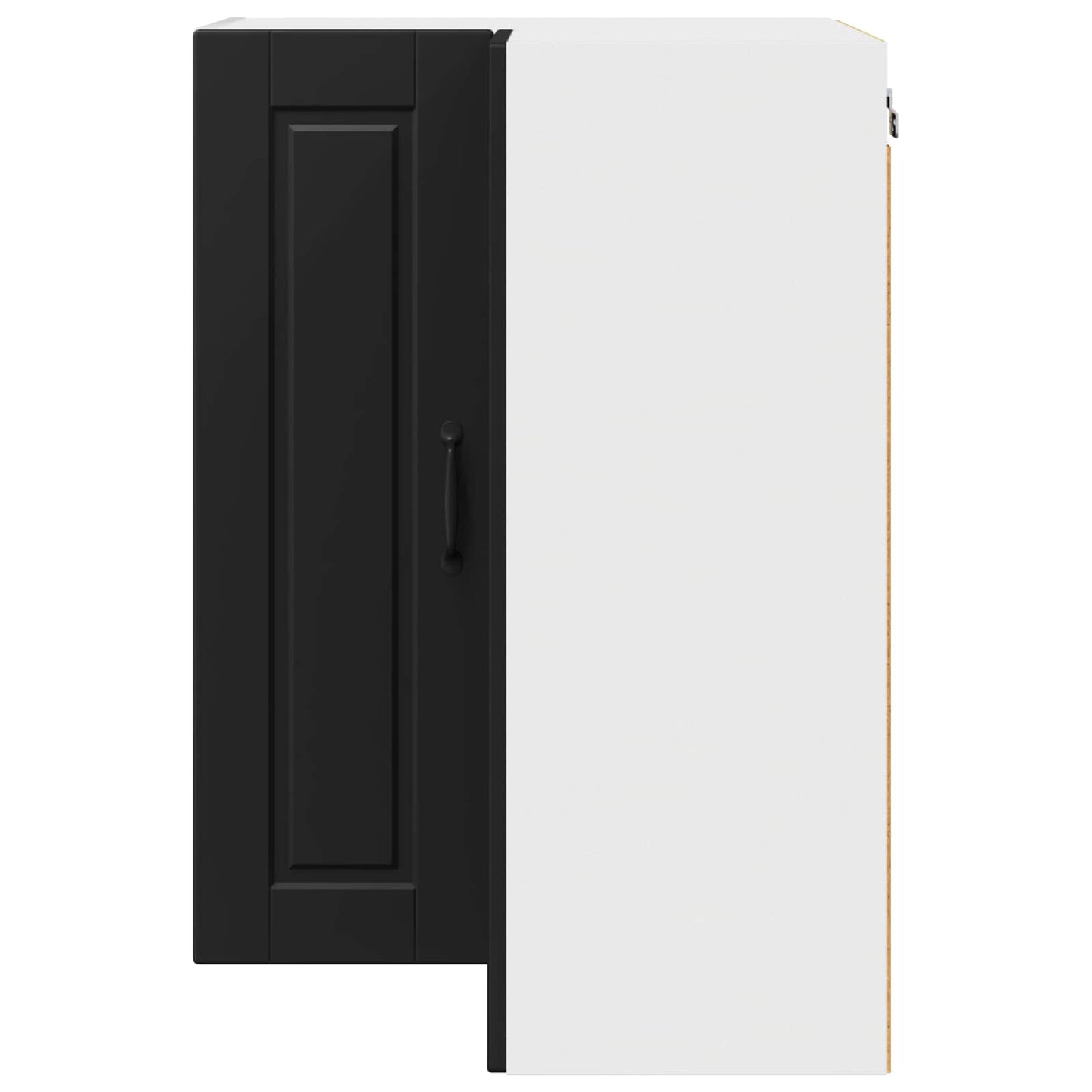 Wand-Eckschrank PORTO Schwarz 57 x 57 x 80 cm Holzwerkstoff