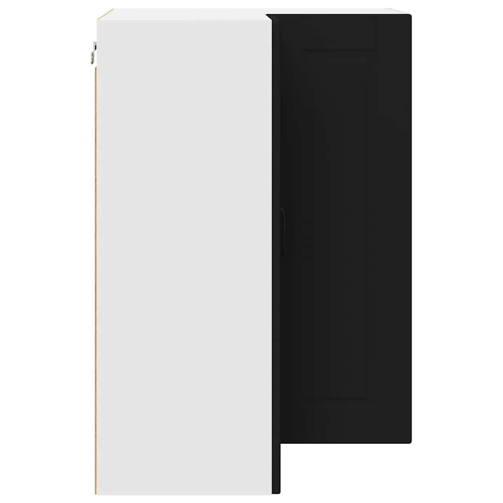 Küchenwandschrank mit Tür Schwarz 57 x 57 x 80 cm Holzwerkstoff
