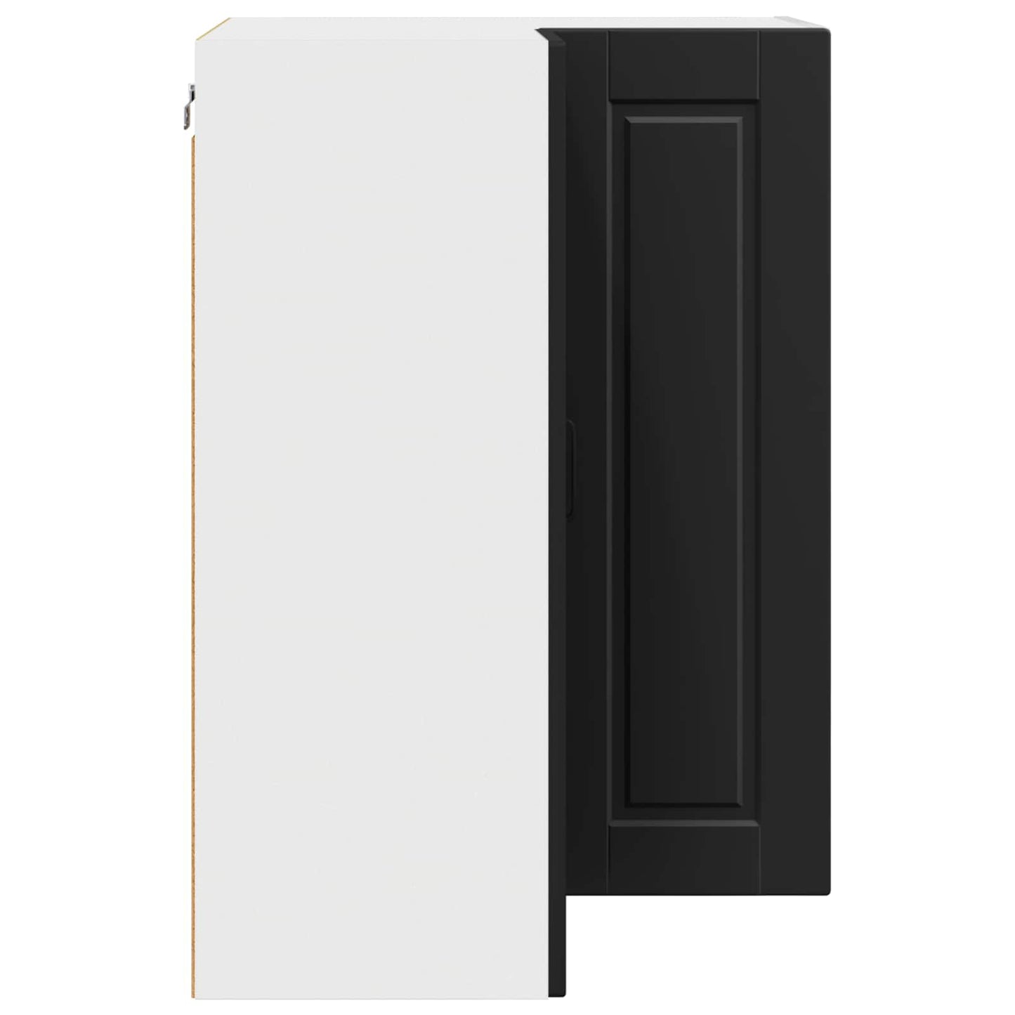 Wand-Eckschrank PORTO Schwarz 57 x 57 x 80 cm Holzwerkstoff