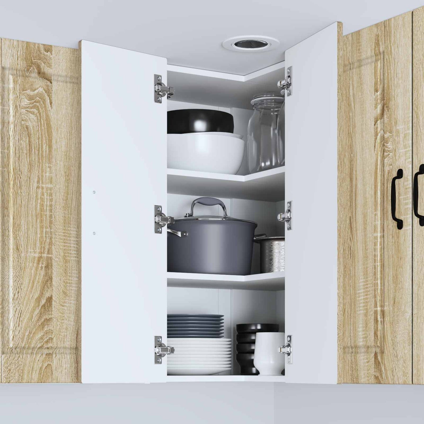 Wand-Eckschrank PORTO Sonoma-Eiche 57 x 57 x 80 cm
