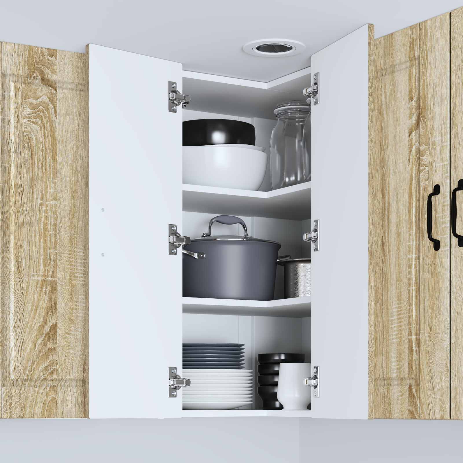 Wand-Eckschrank PORTO Sonoma-Eiche 57 x 57 x 80 cm