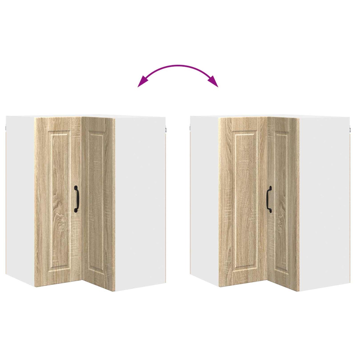 Wand-Eckschrank PORTO Sonoma-Eiche 57 x 57 x 80 cm