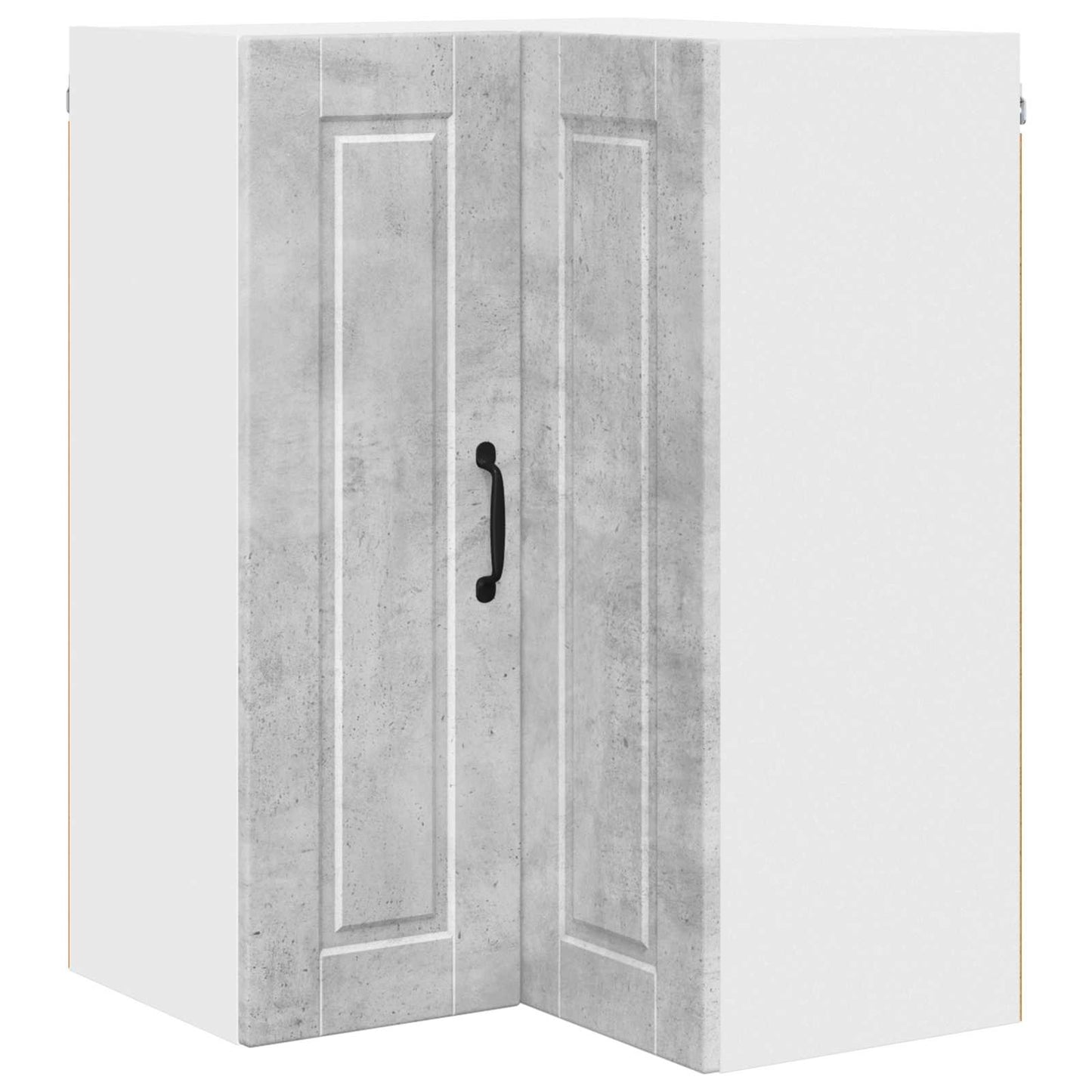 Wand-Eckschrank PORTO Beton Grau 57 x 57 x 80 cm Holzwerkstoff