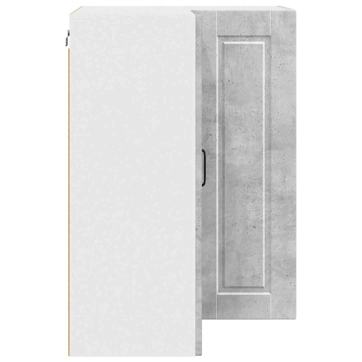Wand-Eckschrank PORTO Beton Grau 57 x 57 x 80 cm Holzwerkstoff
