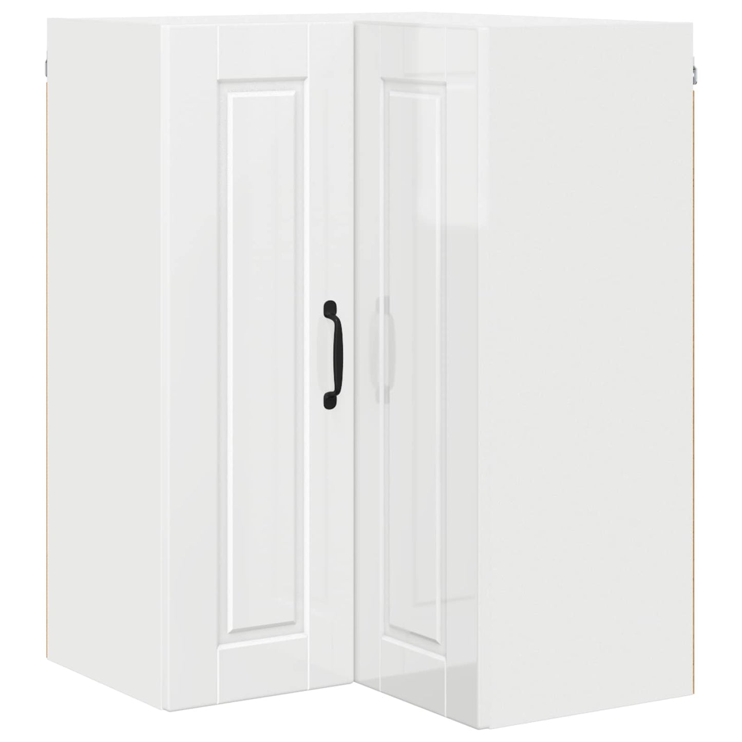 Wand-Eckschrank PORTO Hochglanz Weiß 57 x 57 x 80 cm