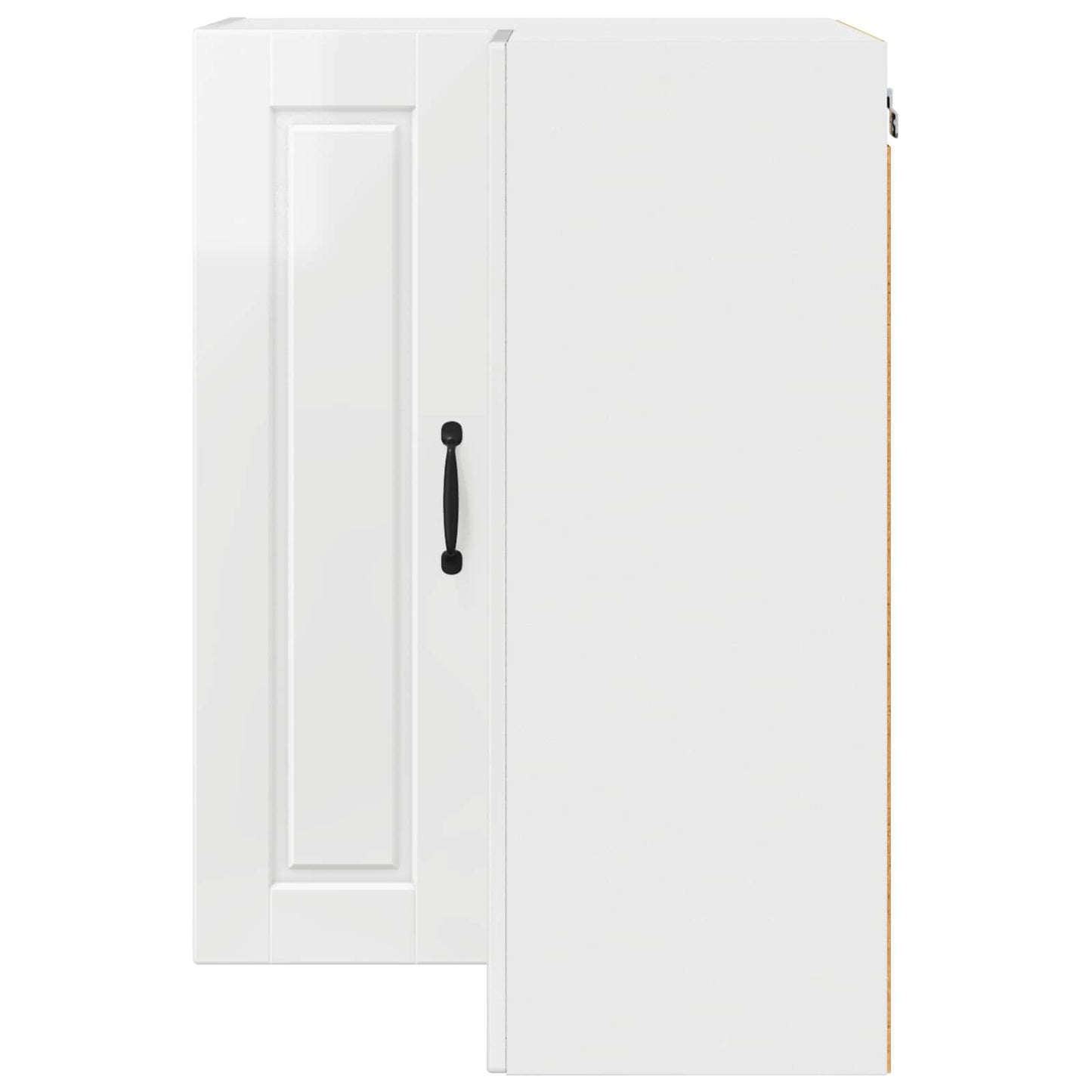 Wand-Eckschrank PORTO Hochglanz Weiß 57 x 57 x 80 cm