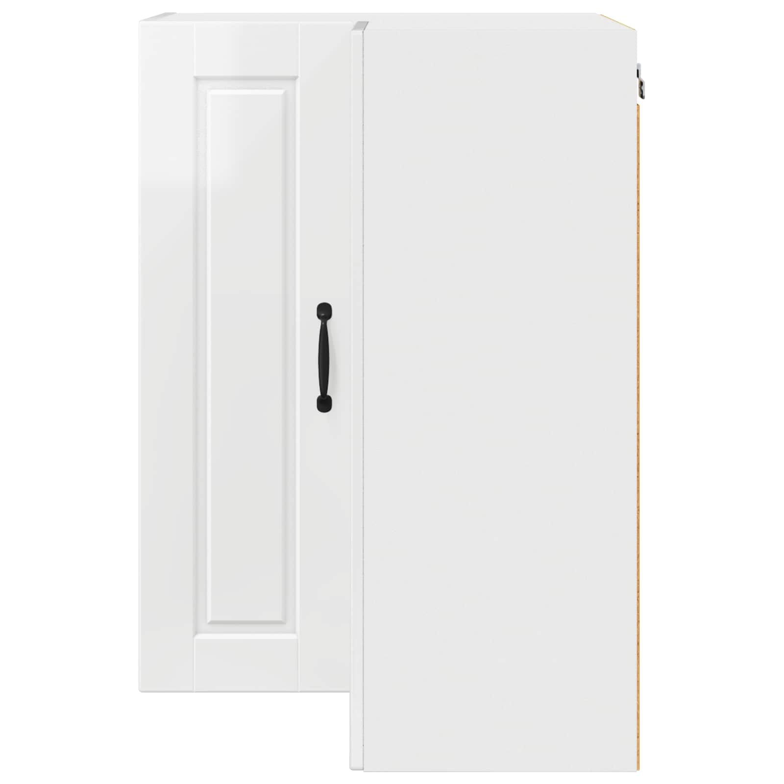 Wand-Eckschrank PORTO Hochglanz Weiß 57 x 57 x 80 cm