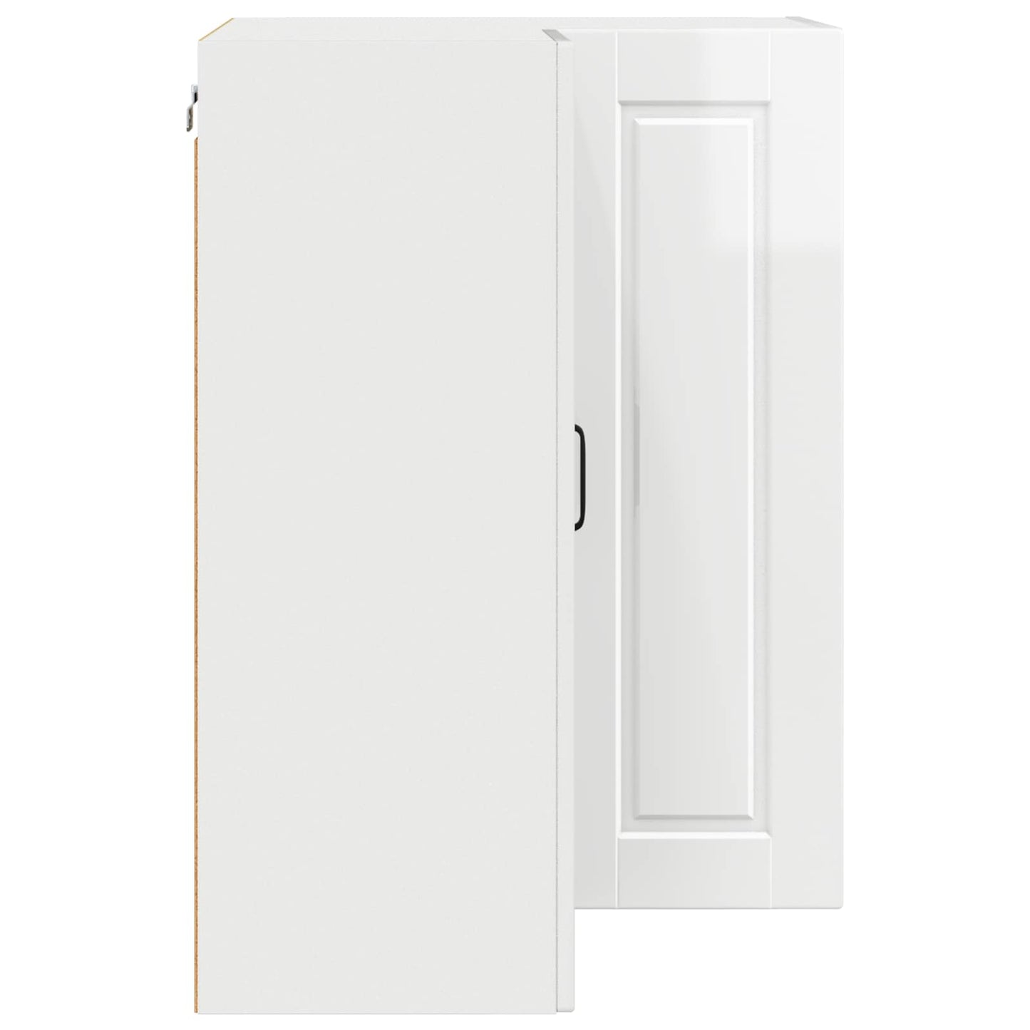 Wand-Eckschrank PORTO Hochglanz Weiß 57 x 57 x 80 cm
