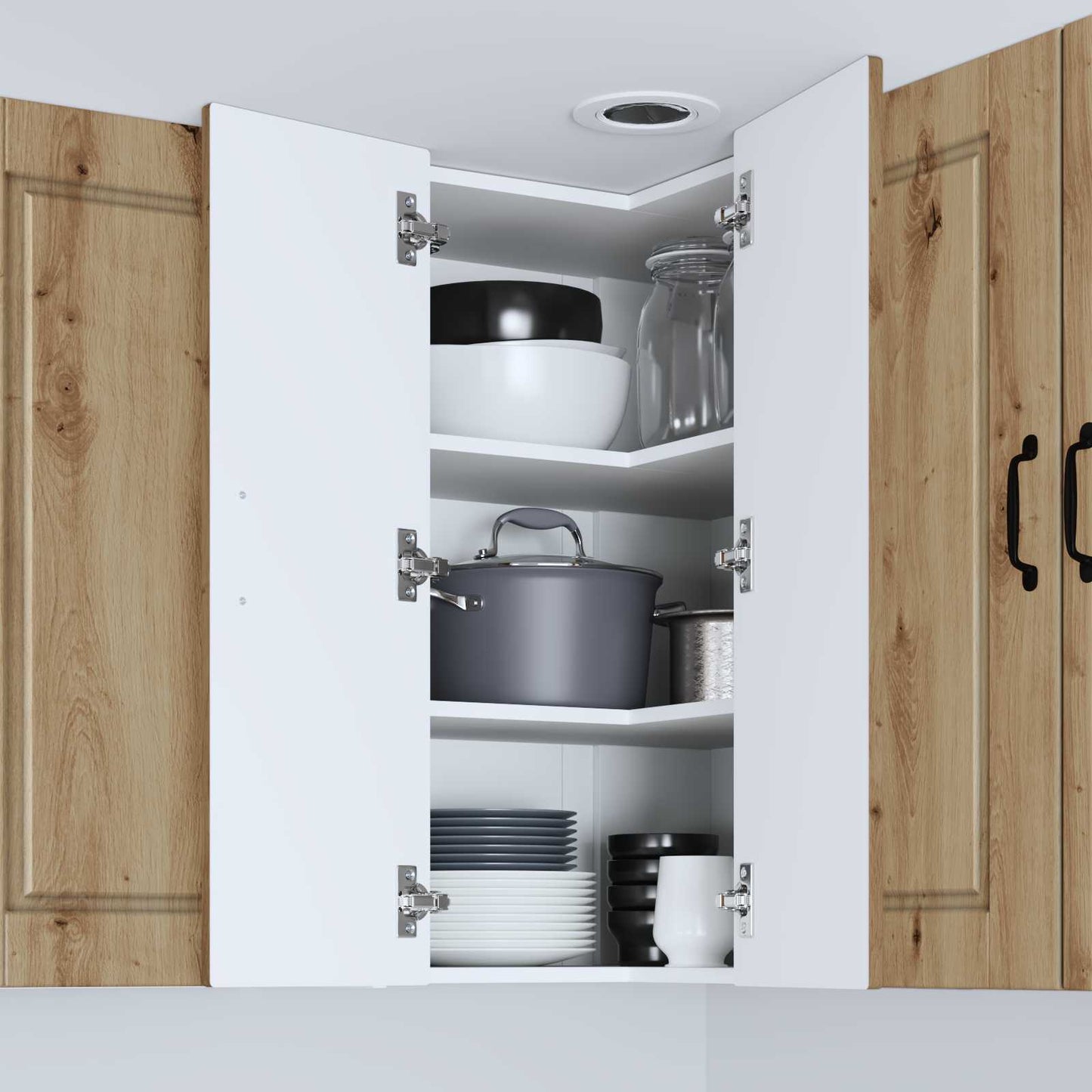 Wand-Eckschrank PORTO Artisan-Eiche 57 x 57 x 80 cm