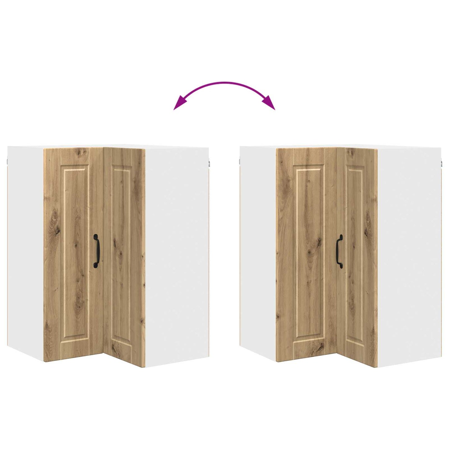 Wand-Eckschrank PORTO Artisan-Eiche 57 x 57 x 80 cm