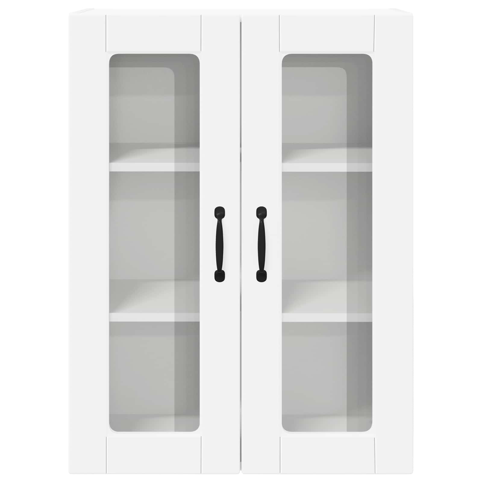 Wandglas-Schrank PORTO Weiß 60 x 31 x 80 cm Holzwerkstoff