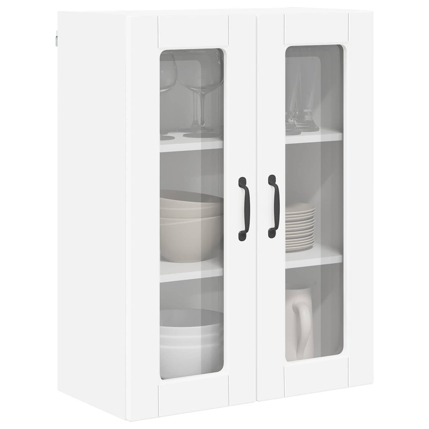 Wandglas-Schrank PORTO Weiß 60 x 31 x 80 cm Holzwerkstoff