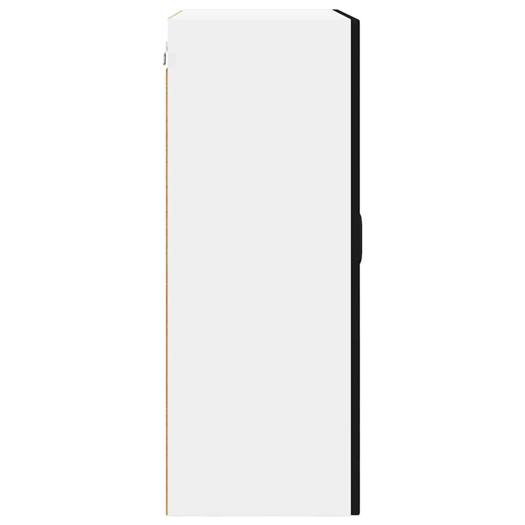 Küchenwandschrank mit Tür Schwarz 60 x 31 x 80 cm Holzwerkstoff