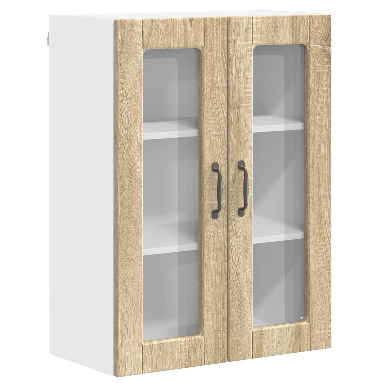 Wandglas-Schrank PORTO Sonoma-Eiche 60 x 31 x 80 cm
