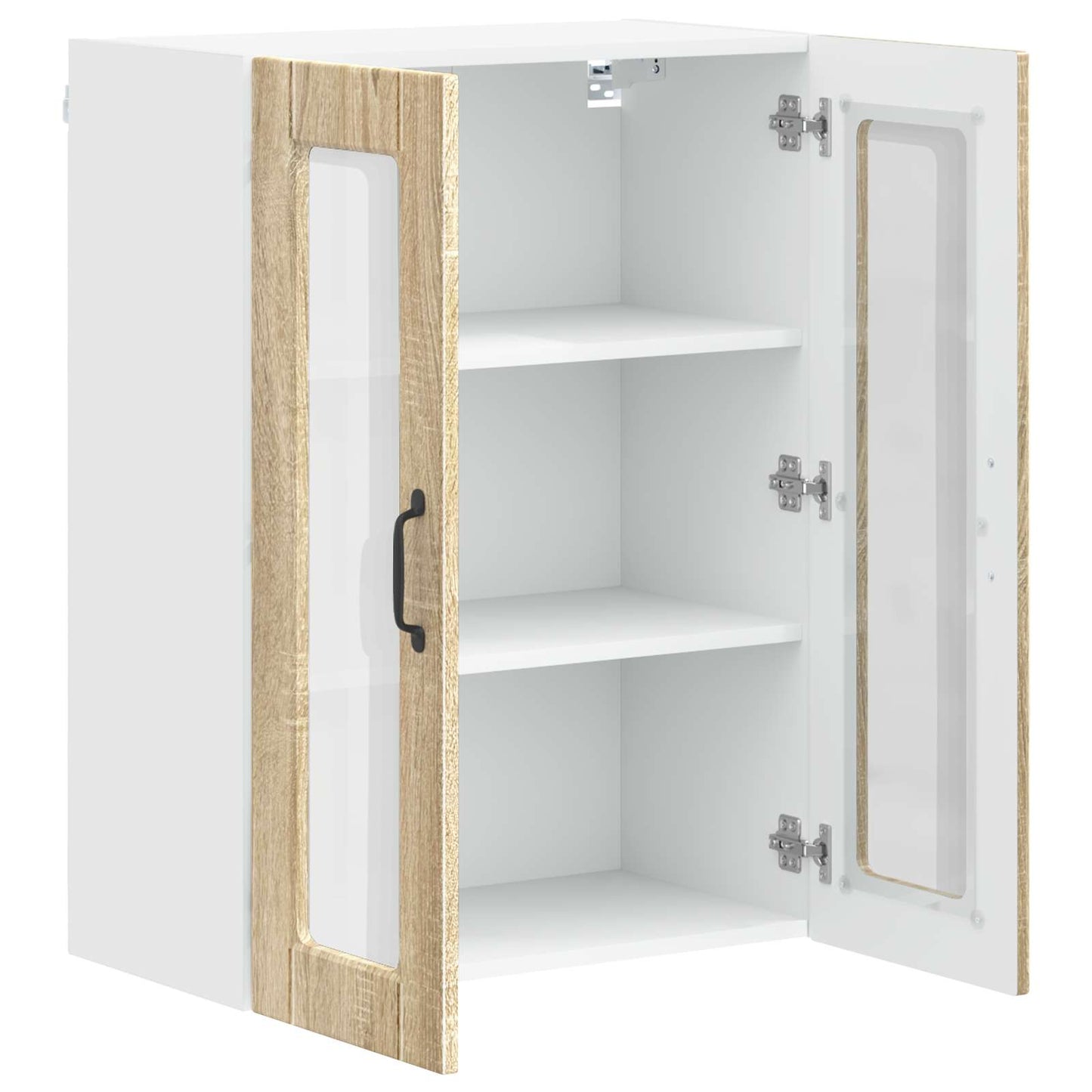 Wandglas-Schrank PORTO Sonoma-Eiche 60 x 31 x 80 cm