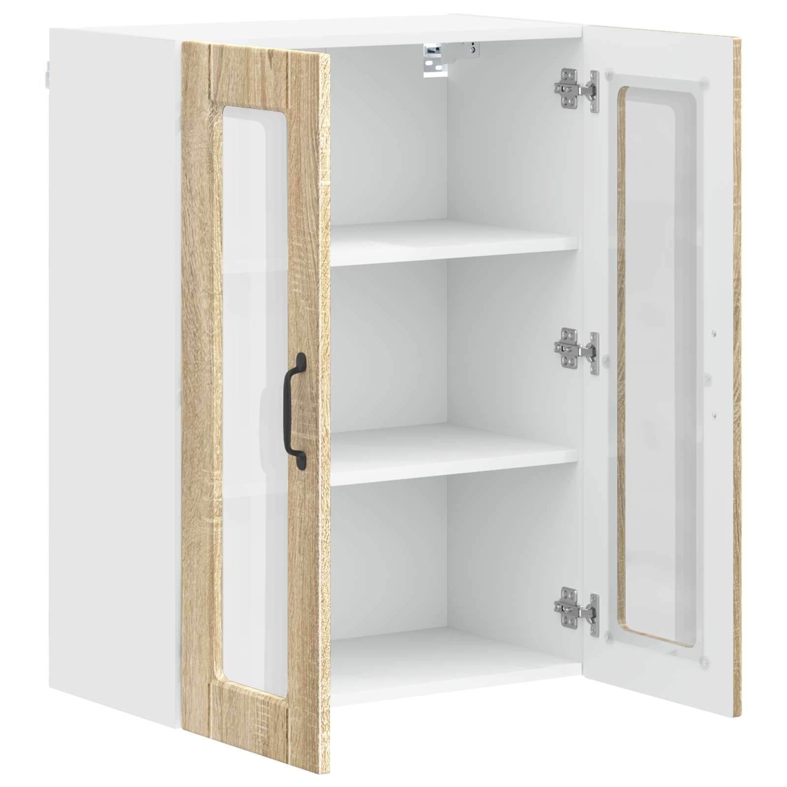 Wandglas-Schrank PORTO Sonoma-Eiche 60 x 31 x 80 cm