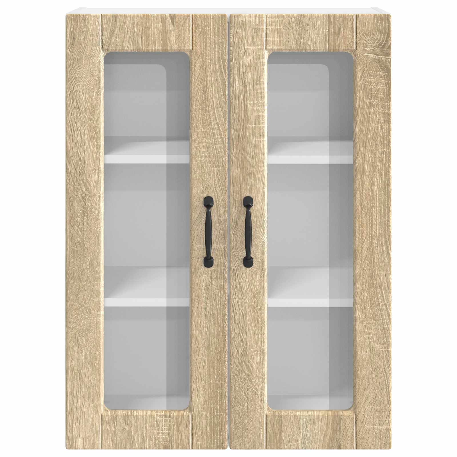Wandglas-Schrank PORTO Sonoma-Eiche 60 x 31 x 80 cm