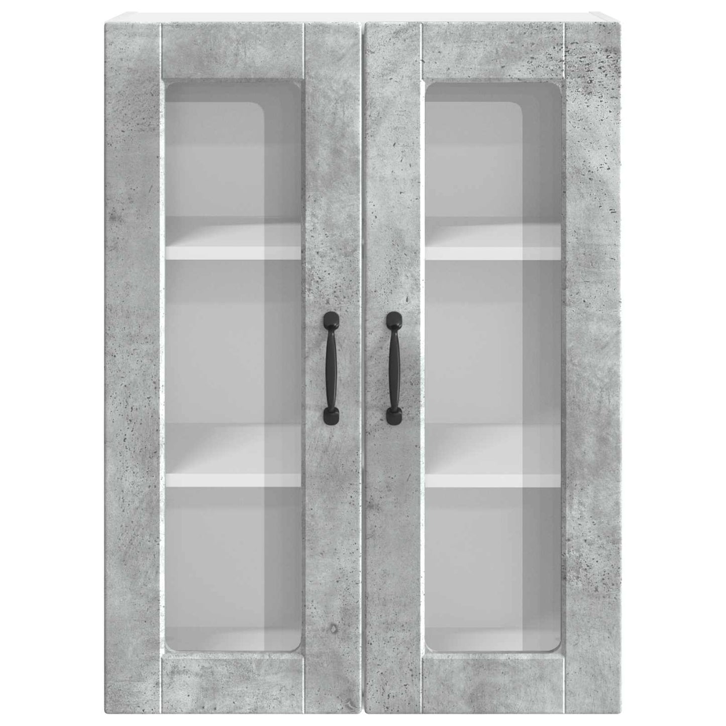 Wandglas-Schrank PORTO Beton Grau 60 x 31 x 80 cm Holzwerkstoff