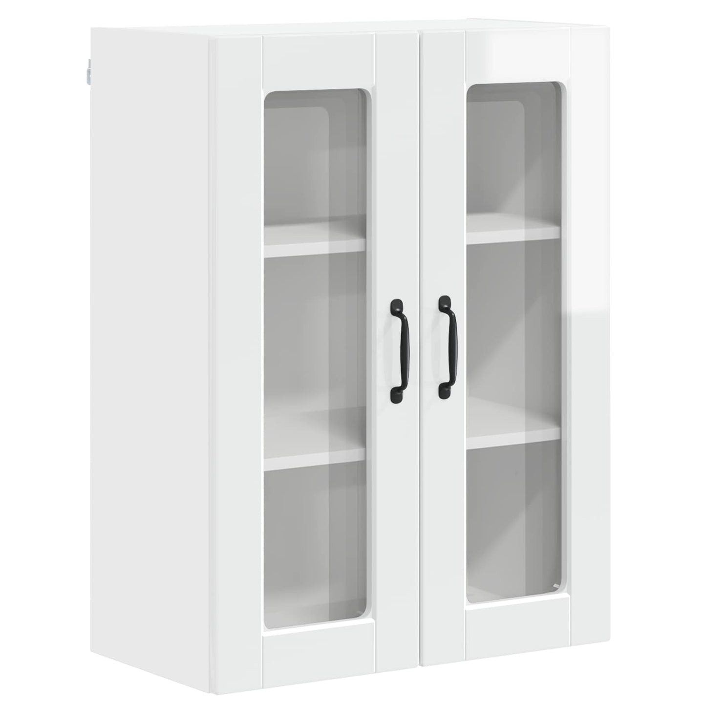 Wandglas-Schrank PORTO Hochglanz Weiß 60 x 31 x 80 cm
