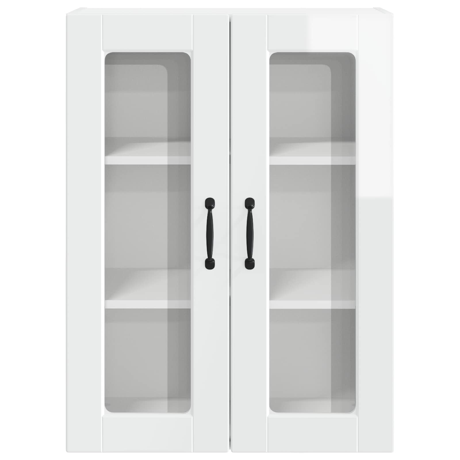 Wandglas-Schrank PORTO Hochglanz Weiß 60 x 31 x 80 cm