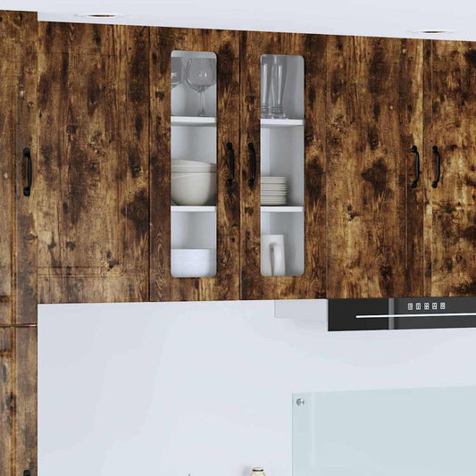 Küchenwandschrank mit Regal Geräucherte Eiche 60 x 31 x 80 cm