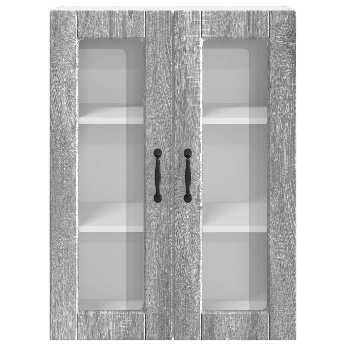 Wandglas-Schrank PORTO Graues Sonoma 60 x 31 x 80 cm