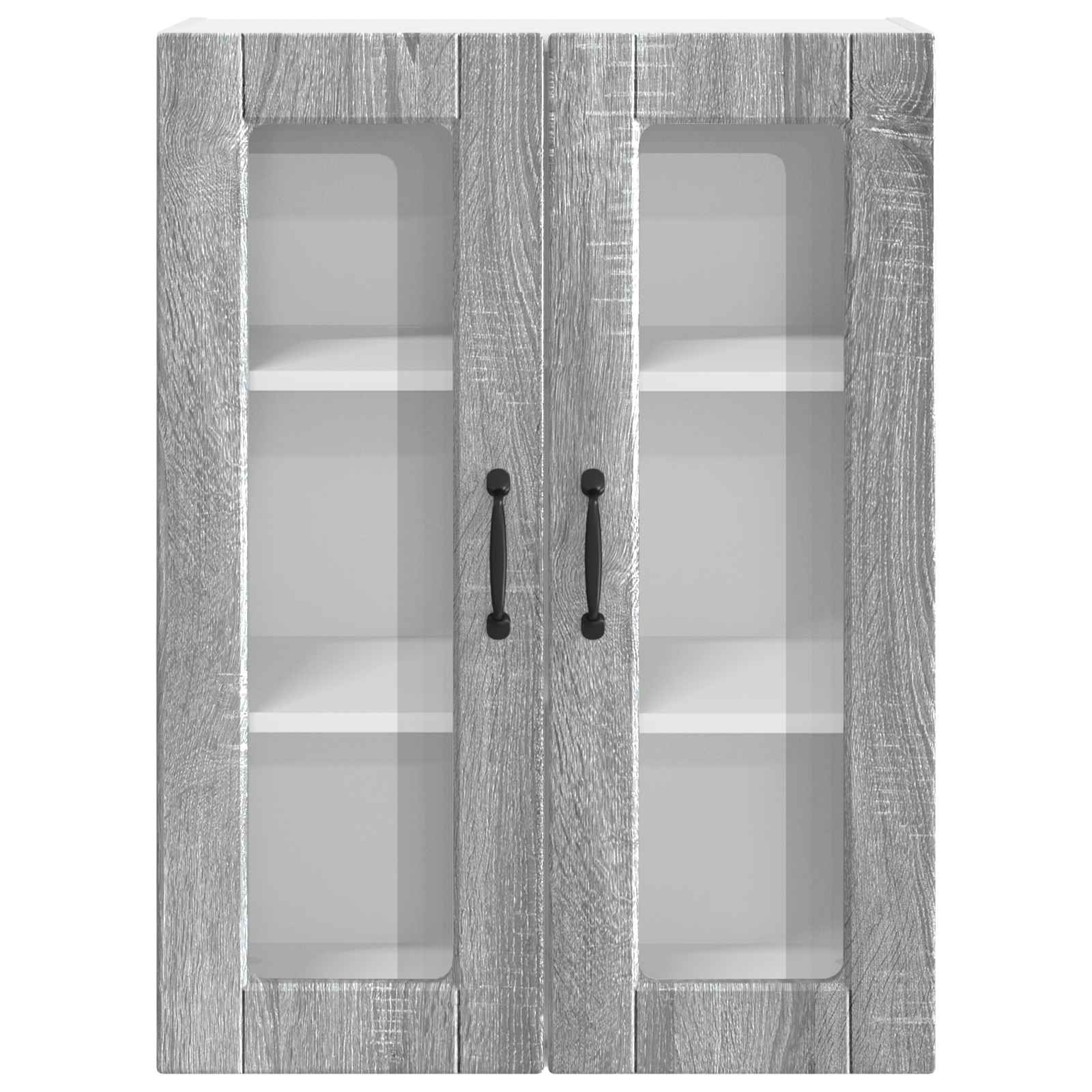 Wandglas-Schrank PORTO Graues Sonoma 60 x 31 x 80 cm