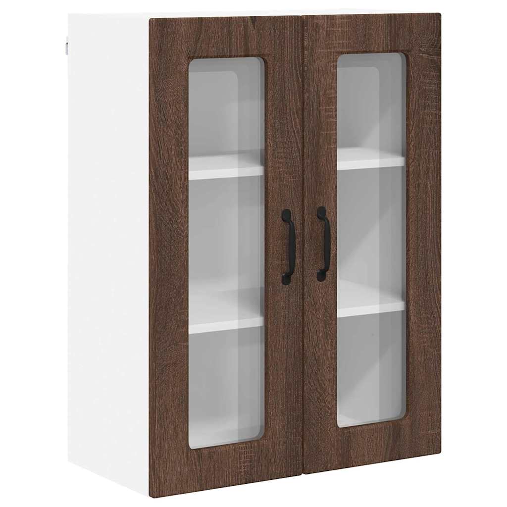 Küchenwandschrank mit Regal Braun Eichen-Optik 60 x 31 x 80 cm