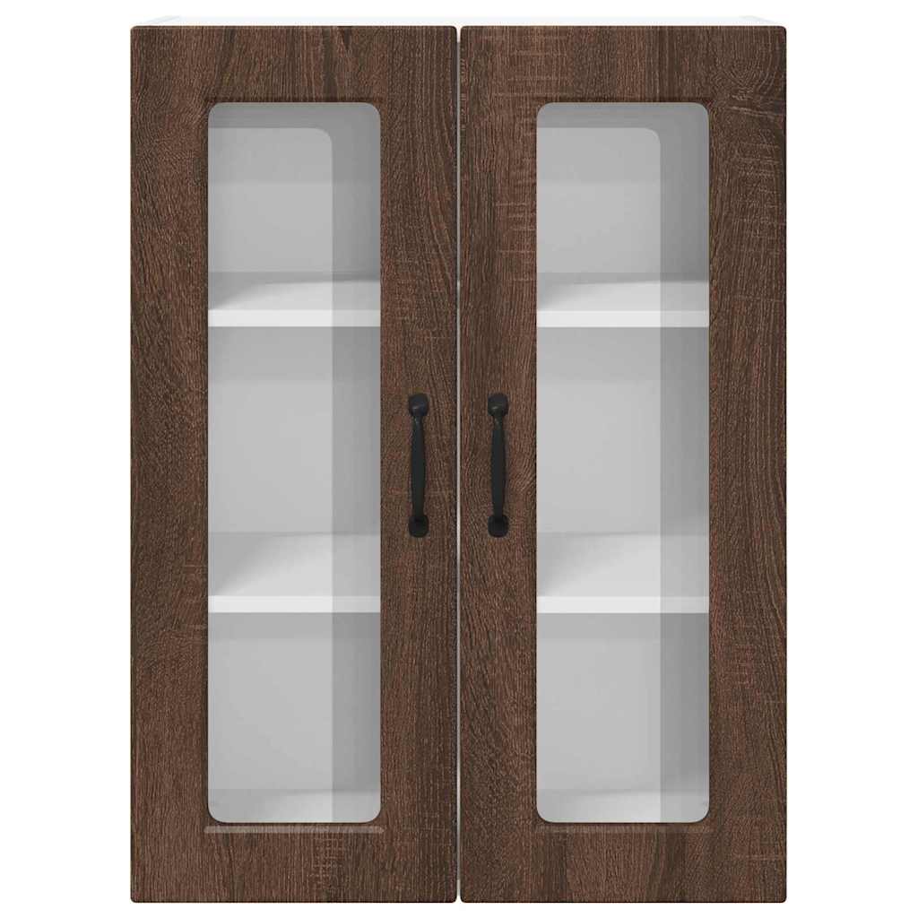 Küchenwandschrank mit Regal Braun Eichen-Optik 60 x 31 x 80 cm