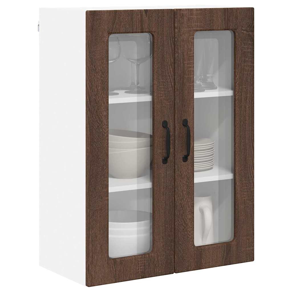 Küchenwandschrank mit Regal Braun Eichen-Optik 60 x 31 x 80 cm