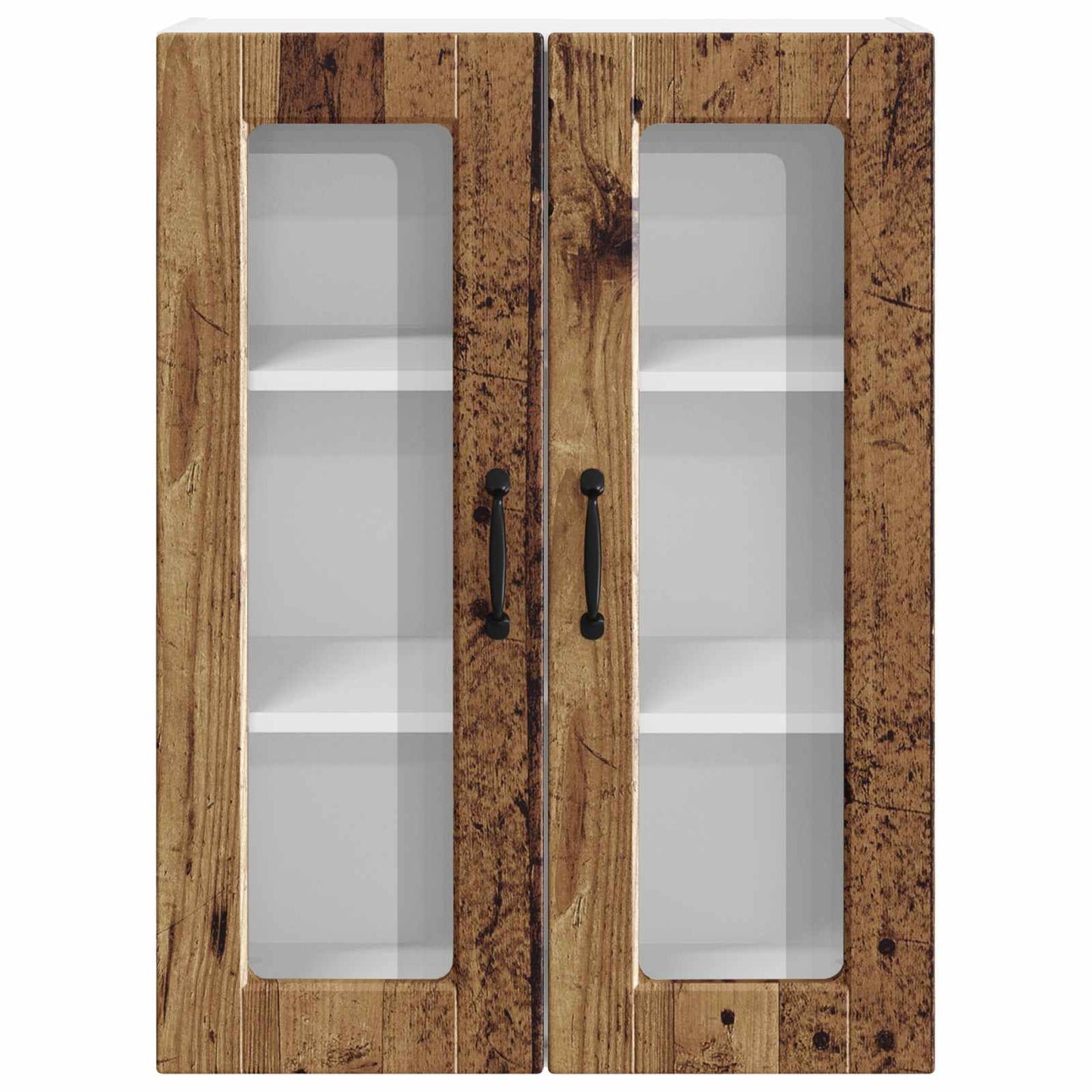 Wandglas-Schrank PORTO Altholz 60 x 31 x 80 cm Holzwerkstoff