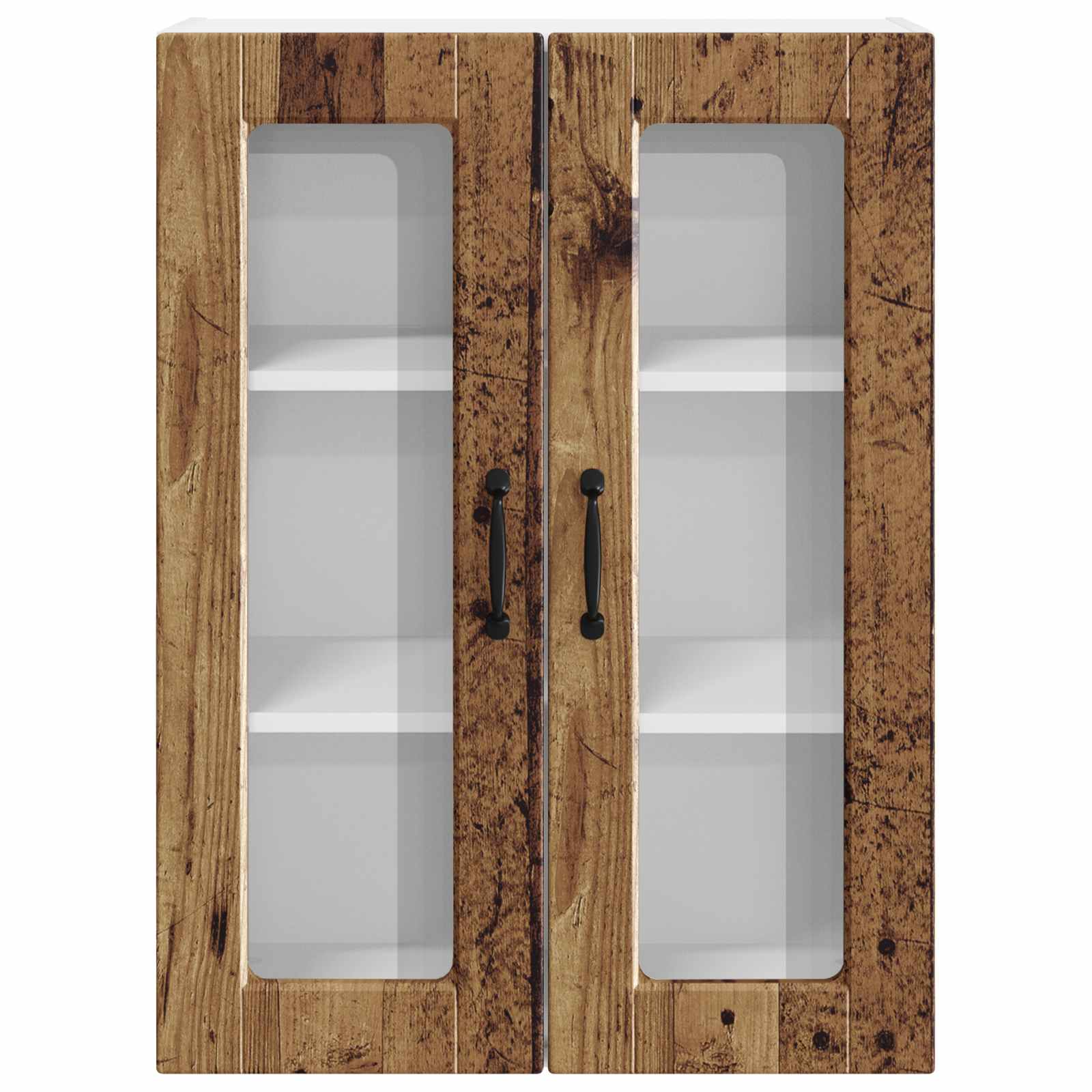 Wandglas-Schrank PORTO Altholz 60 x 31 x 80 cm Holzwerkstoff