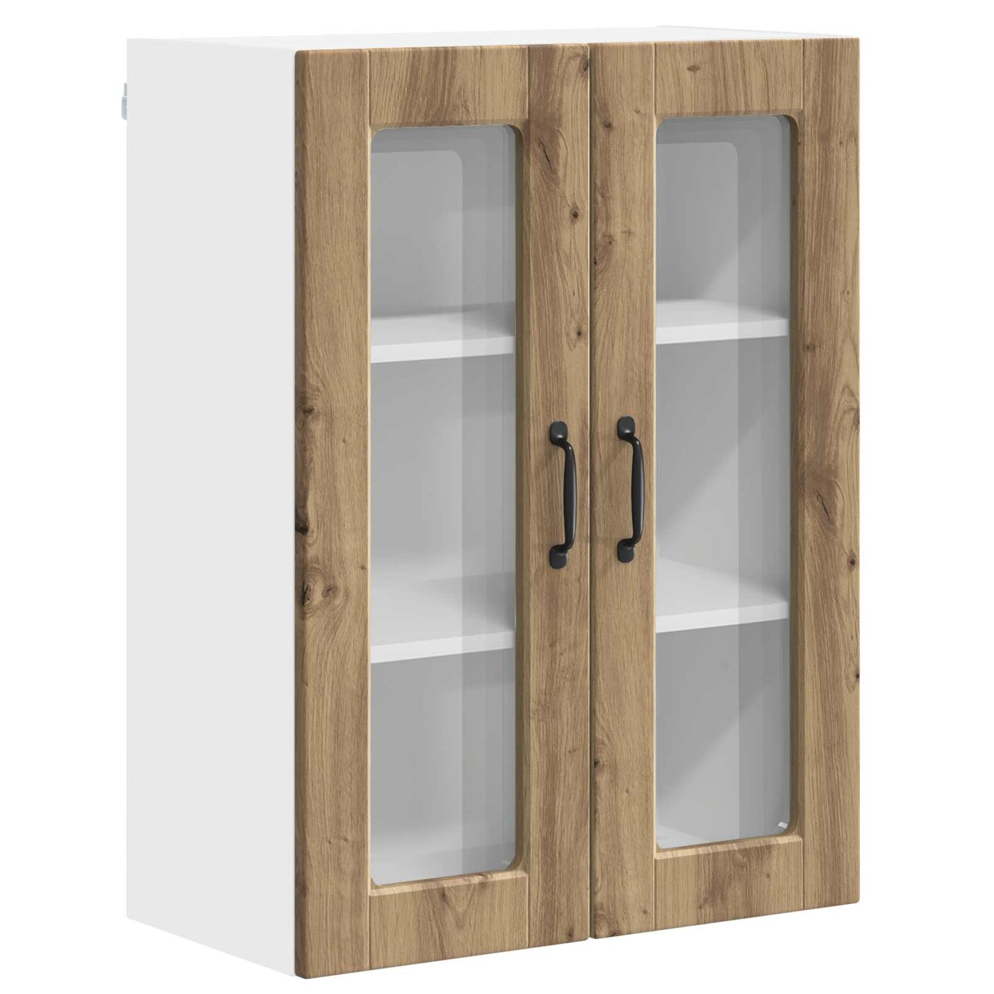 Wandglas-Schrank PORTO Artisan-Eiche 60 x 31 x 80 cm