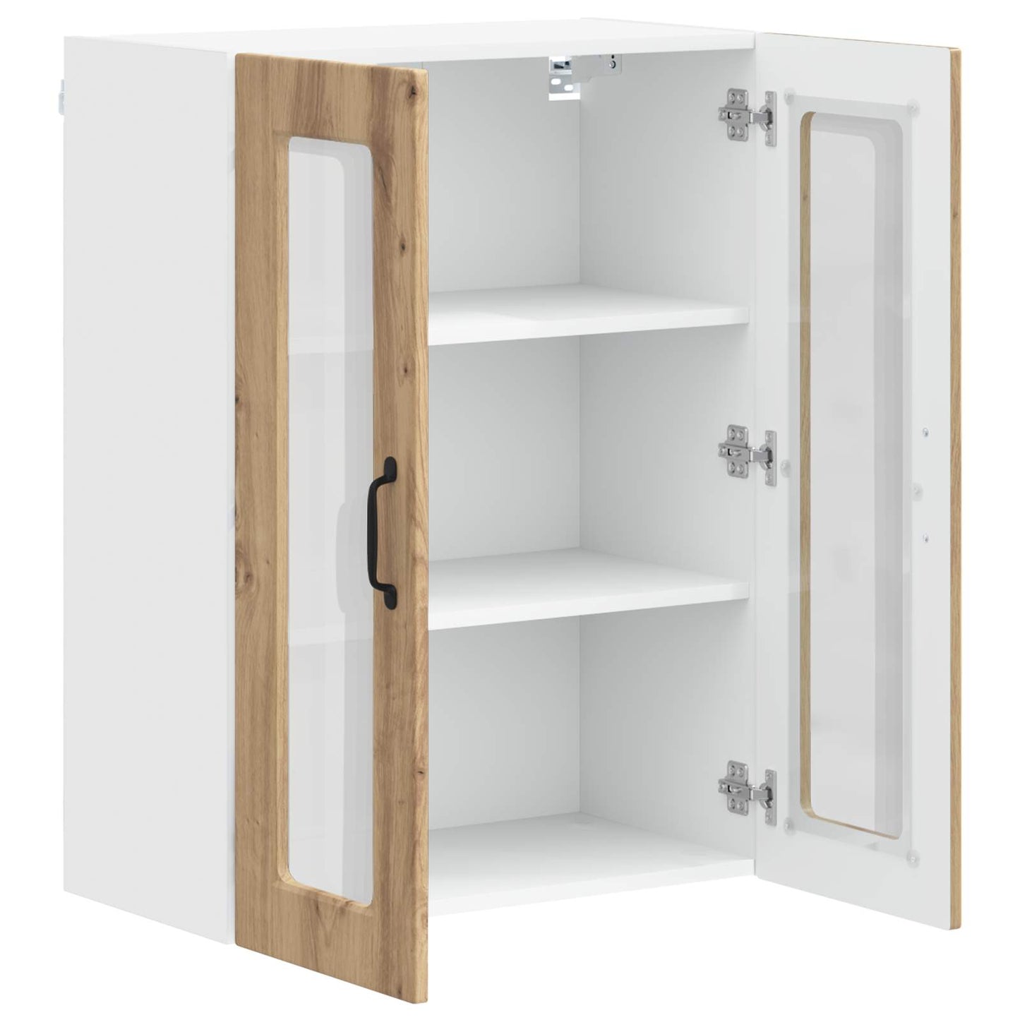 Wandglas-Schrank PORTO Artisan-Eiche 60 x 31 x 80 cm
