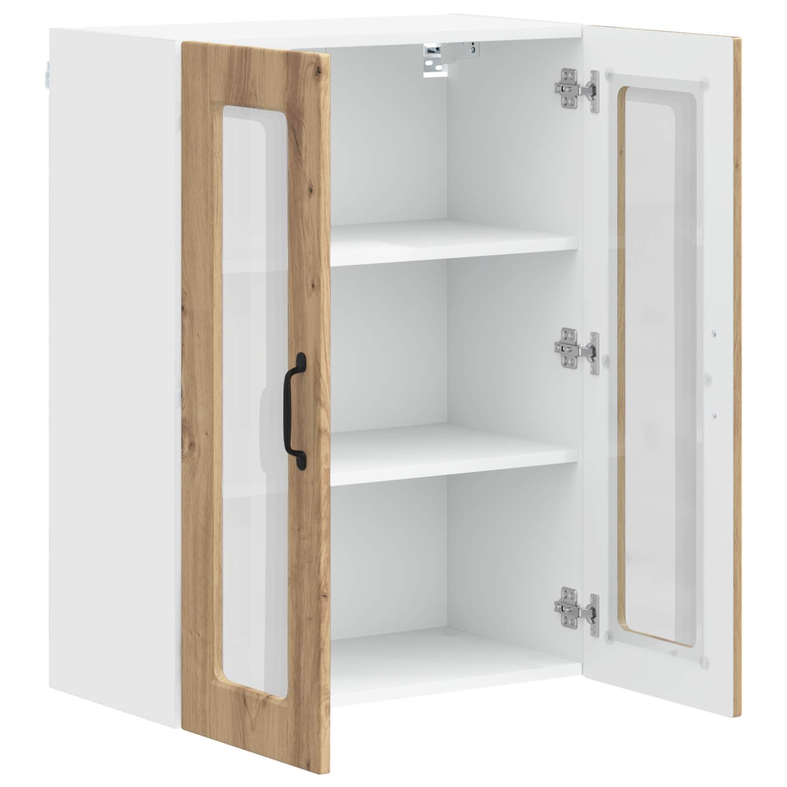 Wandglas-Schrank PORTO Artisan-Eiche 60 x 31 x 80 cm