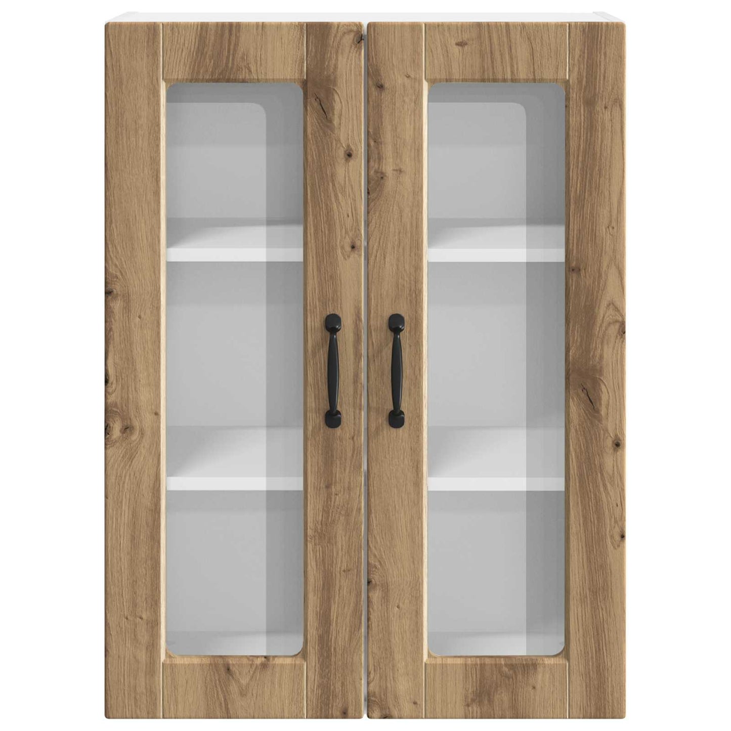 Wandglas-Schrank PORTO Artisan-Eiche 60 x 31 x 80 cm