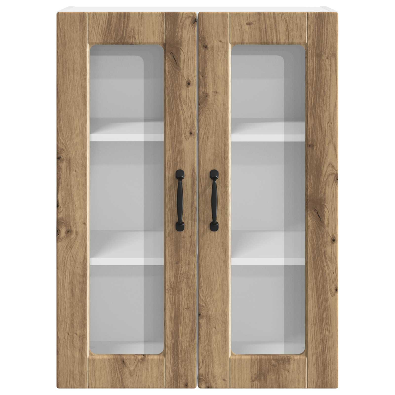 Wandglas-Schrank PORTO Artisan-Eiche 60 x 31 x 80 cm