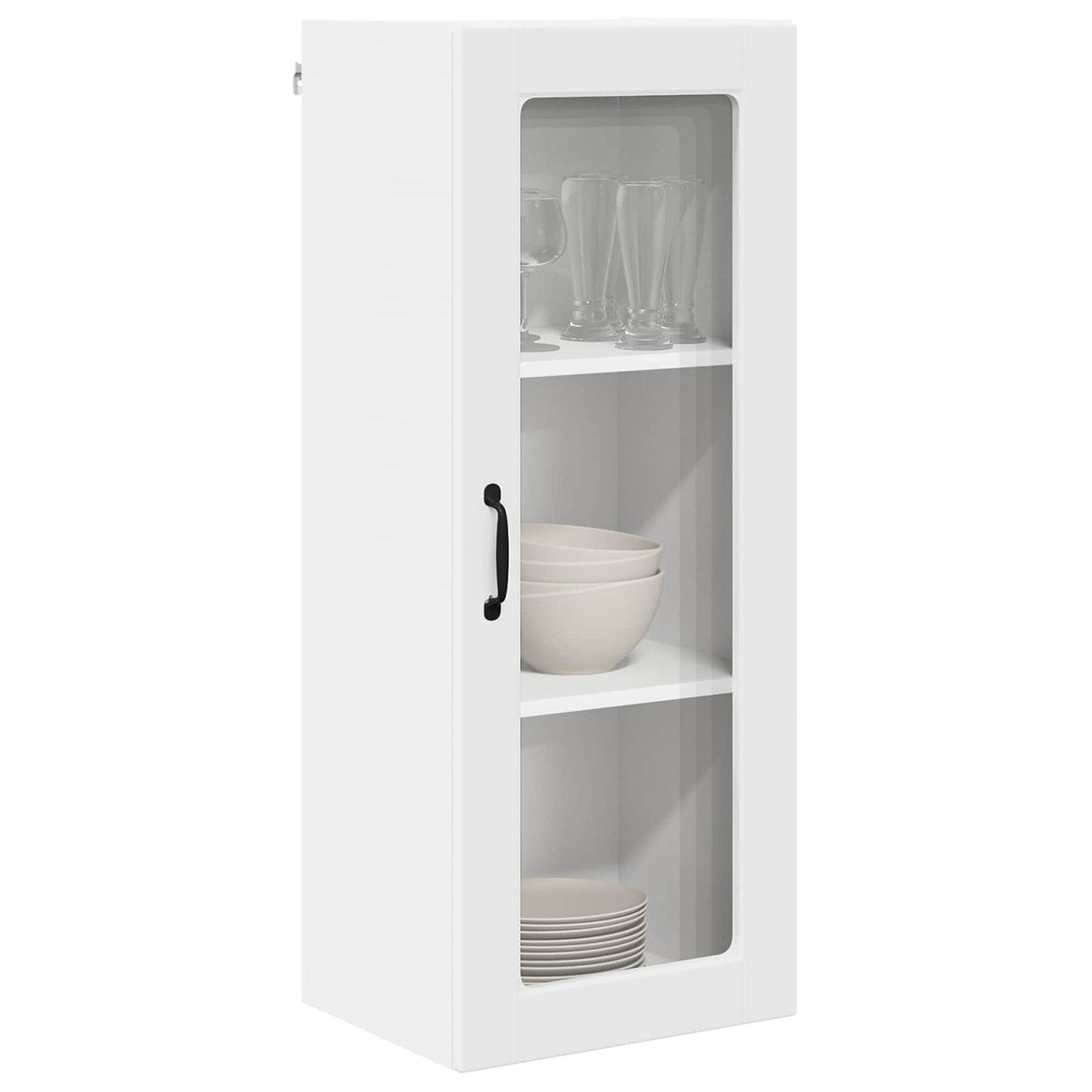 Wandglas-Schrank PORTO Weiß 40 x 31 x 100 cm Holzwerkstoff