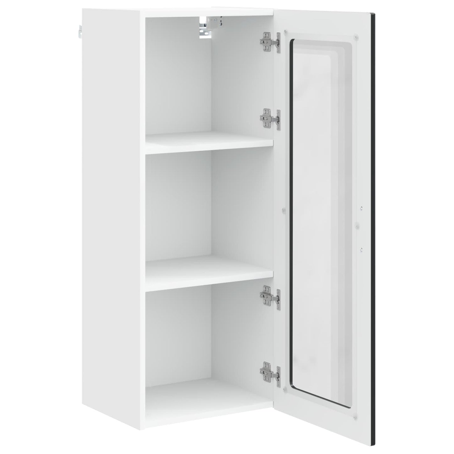 Wandglas-Schrank PORTO Schwarz 40 x 31 x 100 cm Holzwerkstoff
