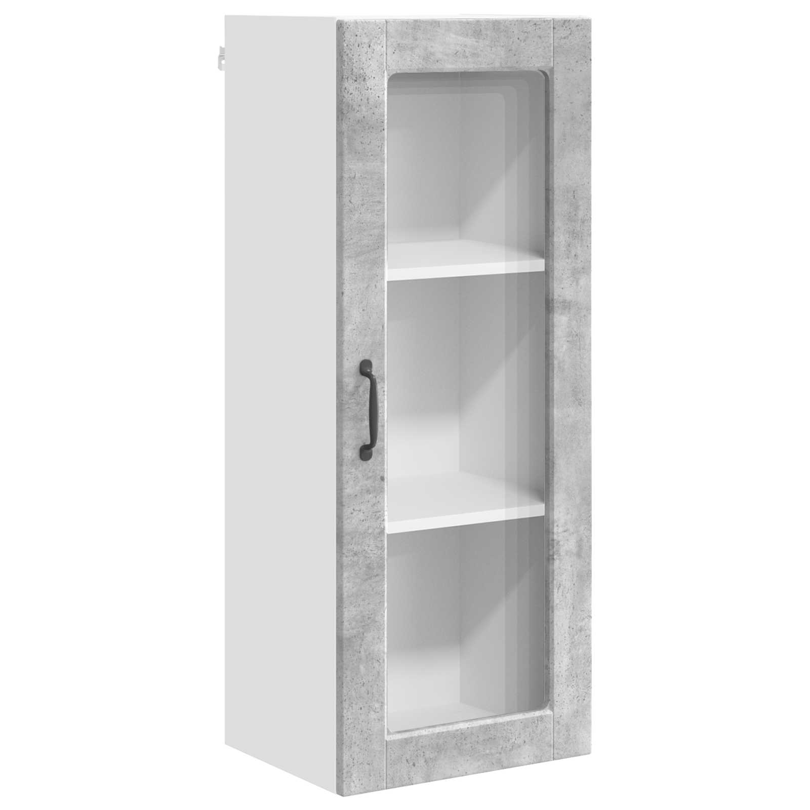Wandglas-Schrank PORTO Beton Grau 40 x 31 x 100 cm