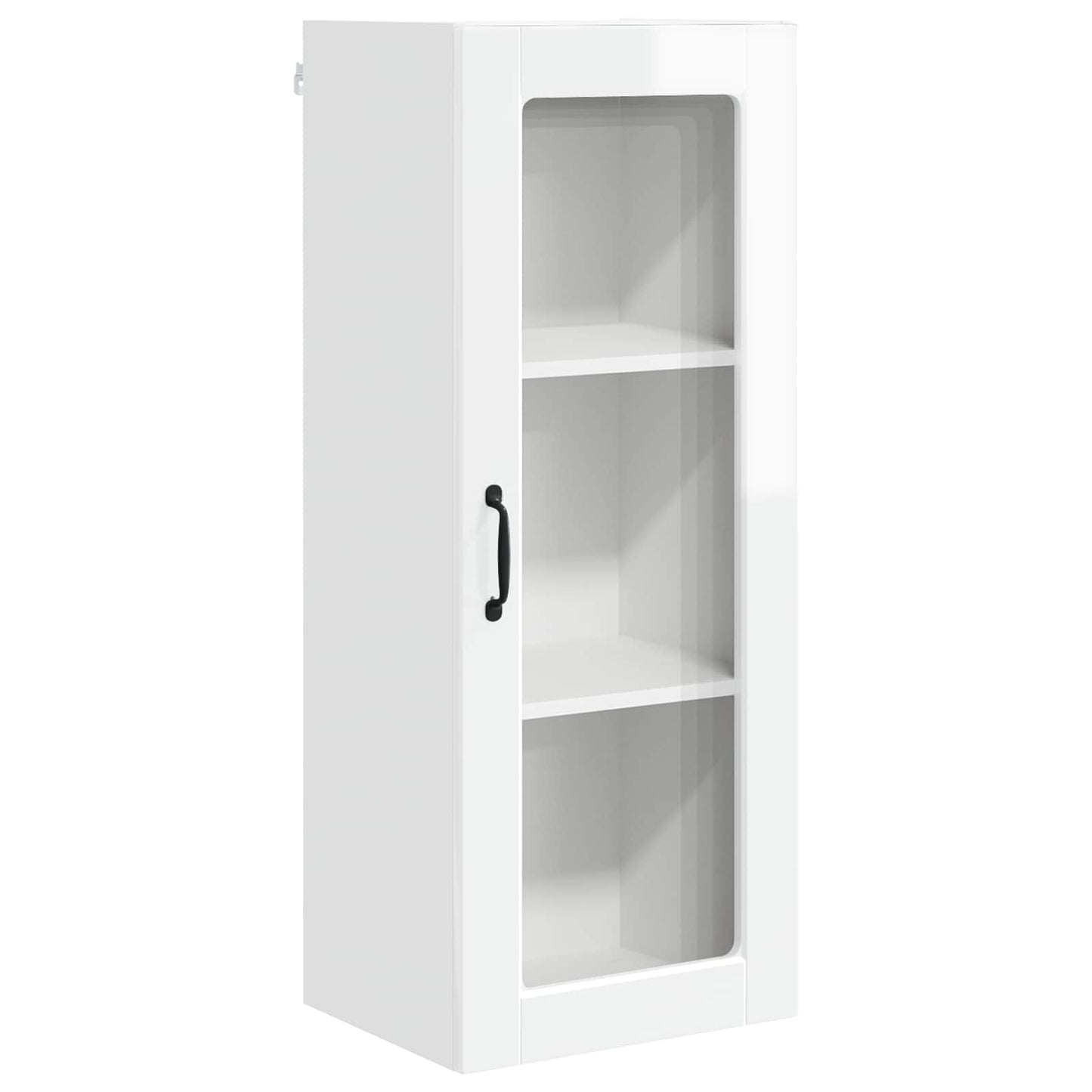 Wandglas-Schrank PORTO Hochglanz Weiß 40 x 31 x 100 cm