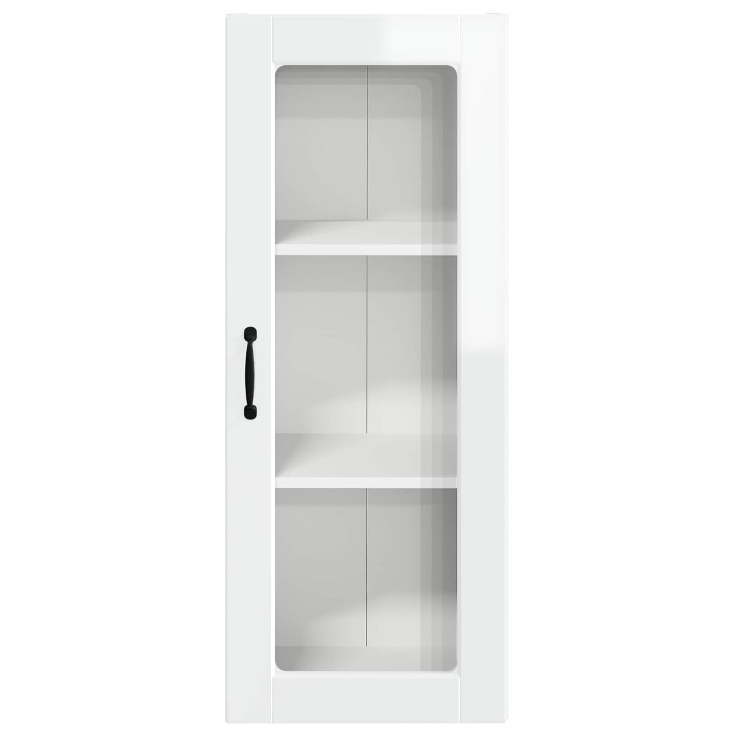 Wandglas-Schrank PORTO Hochglanz Weiß 40 x 31 x 100 cm