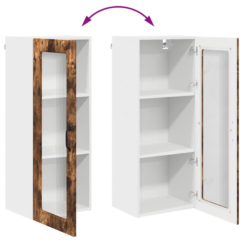 Küchenwandschrank mit Regal Geräucherte Eiche 40 x 31 x 100 cm