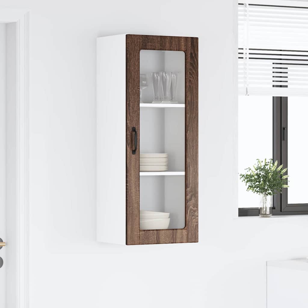 Küchenwandschrank mit Regal Braun Eichen-Optik 40 x 31 x 100 cm