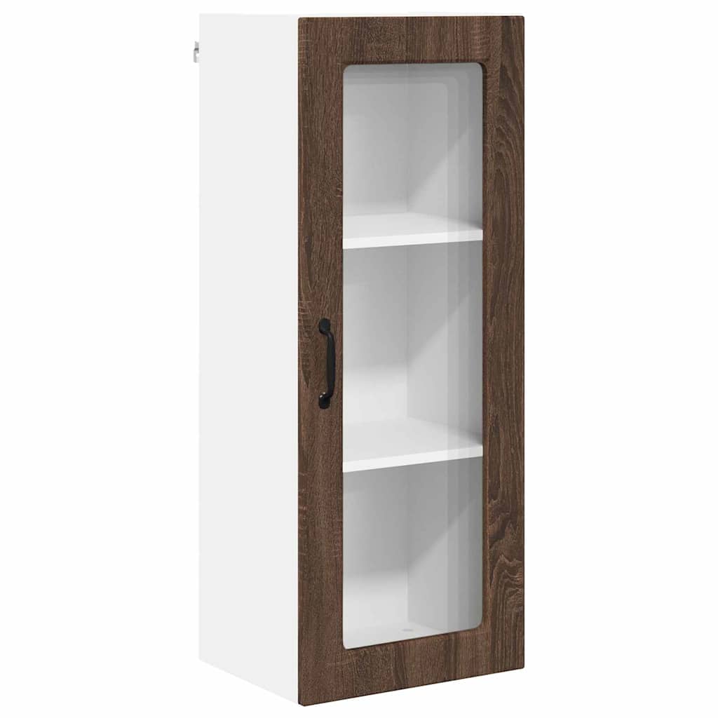Küchenwandschrank mit Regal Braun Eichen-Optik 40 x 31 x 100 cm