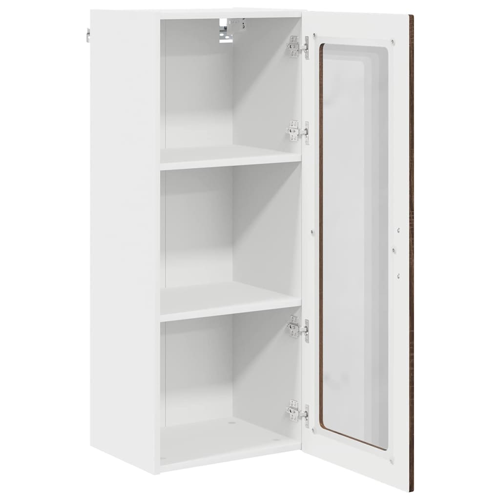 Küchenwandschrank mit Regal Braun Eichen-Optik 40 x 31 x 100 cm