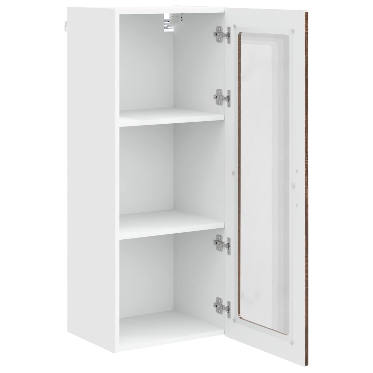 Wandglas-Schrank PORTO Braun Eichen-Optik 40 x 31 x 100 cm